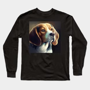 Beagle Dog Art Long Sleeve T-Shirt